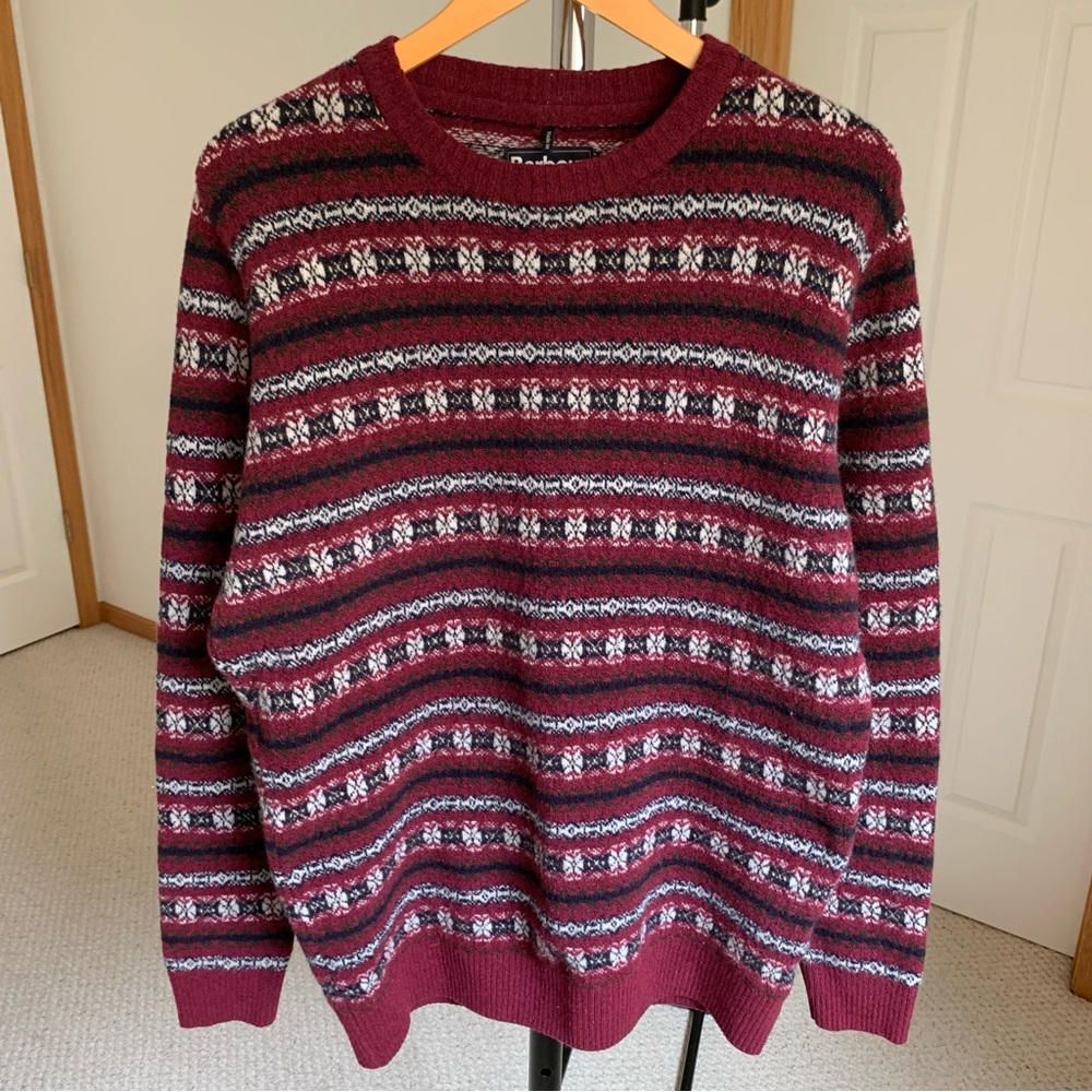 Barbour Fair Isle Crew Neck Sweater Men’s Large